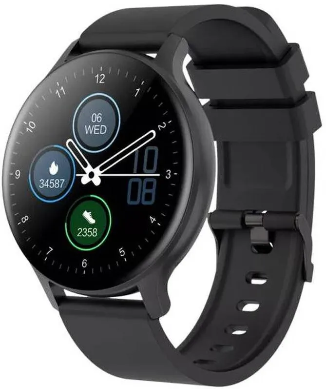 Smartwatch CANYON Badian negru, curea silicon negru