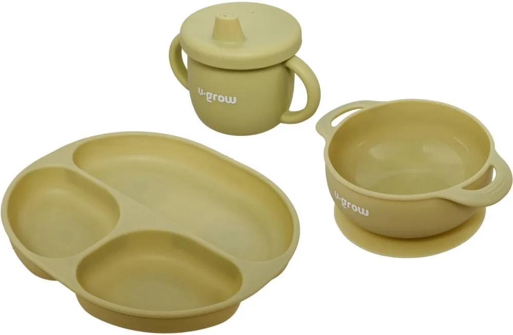 U-GROW Set 3 piese silicon, olive