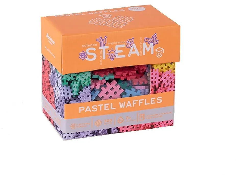 Set constructie Marioinex Waffle mini 300 piese pastel