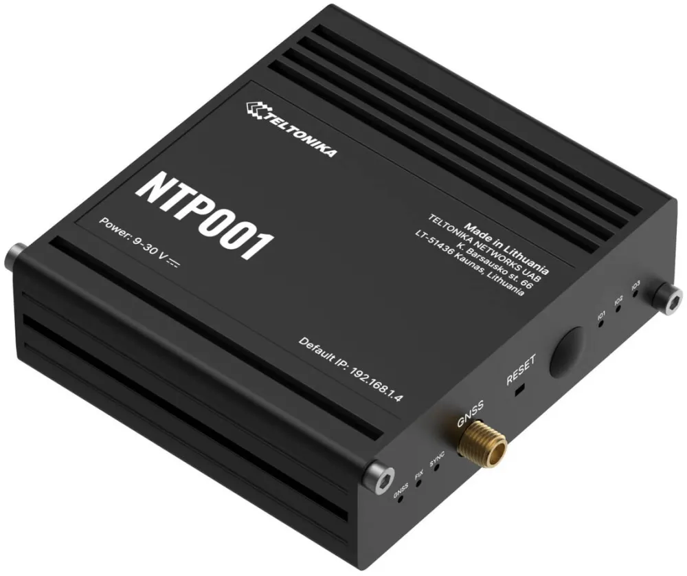 Switch TELTONIKA Server NTP Teltonika NTP001, GPS, precizie +/-1 ms, temperatura -40C la 75C, montaj pe DIN rail sau perete