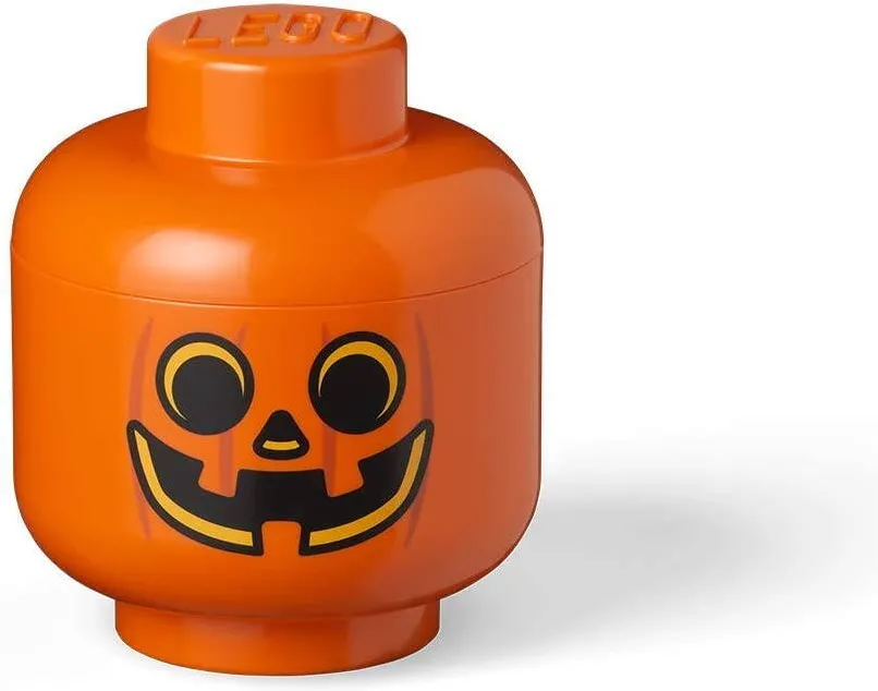 Room Copenhagen LEGO Storage Head "Pumpkin", small, storage box (orange / black)