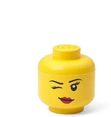 Room Copenhagen LEGO Storage Head "Whinky", mini, storage box (yellow)