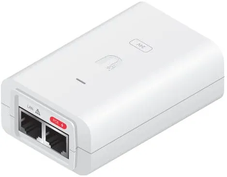 UBIQUITI POE Injector, 24VDC, 30W, Gigabit, Alb