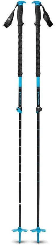 Bete de ski telescopice Black Diamond Expedition 110–155 cm albastru si negru