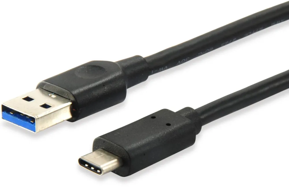 EQUIP USB Kabel 3.2 A -> C St/St 1.00m 3A/20V sw Polybeutel