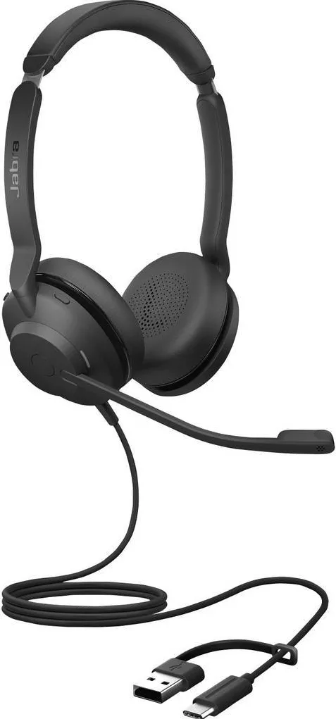 Casti Office/Call Center Jabra Casti PC Jabra Evolve2 30 SE, cablu USB-C/A, stereo, reducerea zgomotului, negru, M