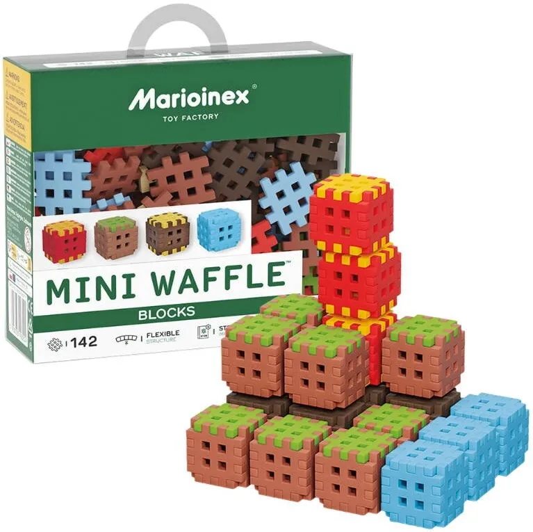 Jucarie creativa Marioinex Mini Waffle moale si flexibil multicolor