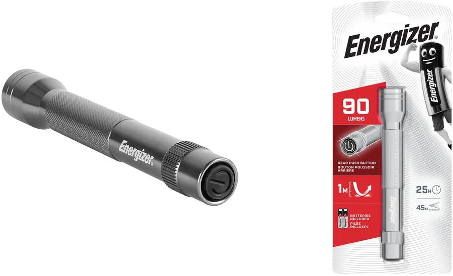 ENERGIZER Lanterna LED Energizer Metal, 90 lm, 2xAA, baterii incluse, Metal