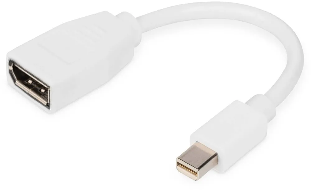 Adaptor Digitus Adap Digitus cable mini DP - DP St/Bu, 0.15m white