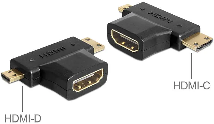 Adaptor DELOCK HDMI-A female > HDMI-C + HDMI-D male