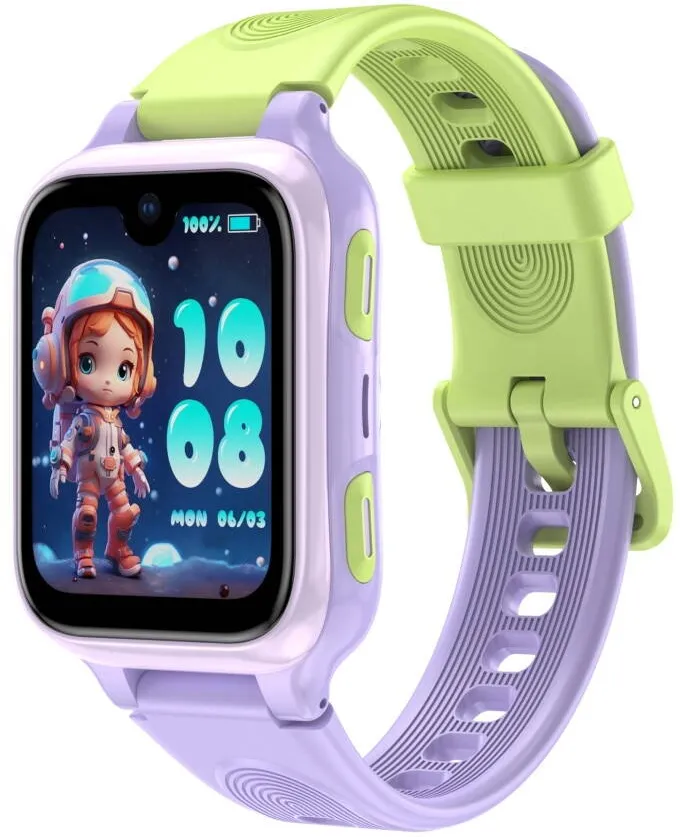 Smartwatch LAGENIO pentru copii K9, Premium 4G cu Functie Telefon & AI, Slim, Localizare GPS, Control Parental, Buton SOS, Mov