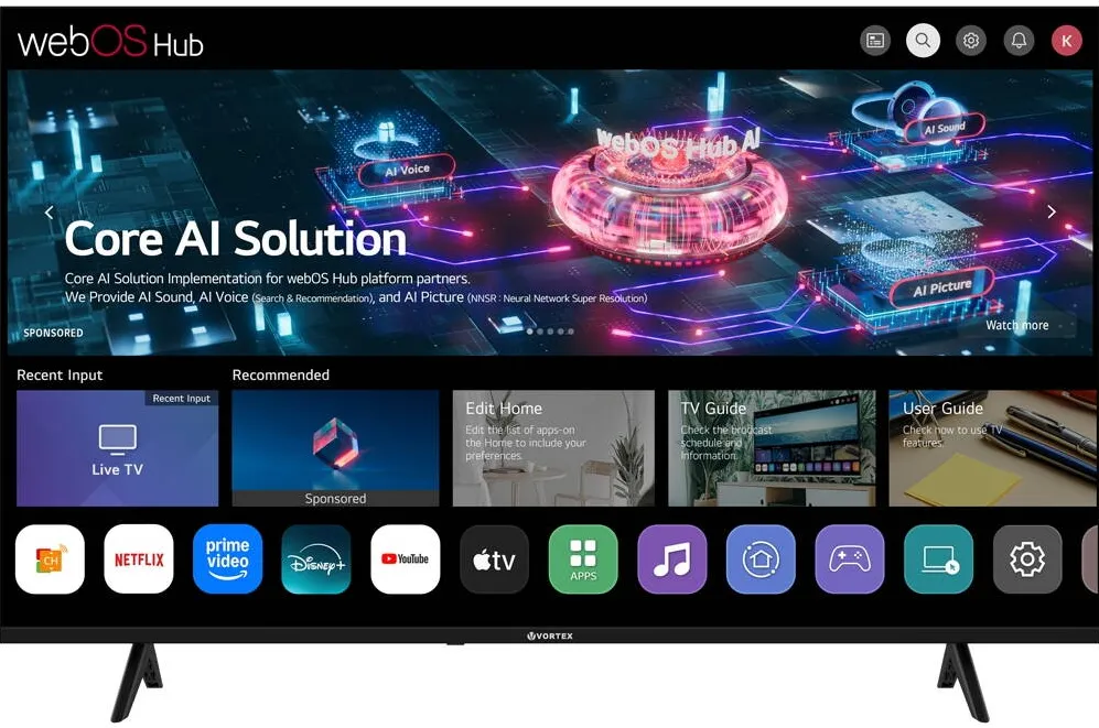 Televizor Vortex LED SMART V43EKA1FWS, FULL HD, 108CM