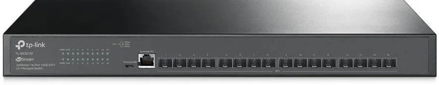 Switch TP-Link Omada 16-Port 10GE SFP+ L2+ Managed 16x 10G SFP+ Slots RJ45/Micro-USB Console Port