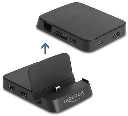 Docking Station DELOCK Smartphone 4K mit integrierter Halt.