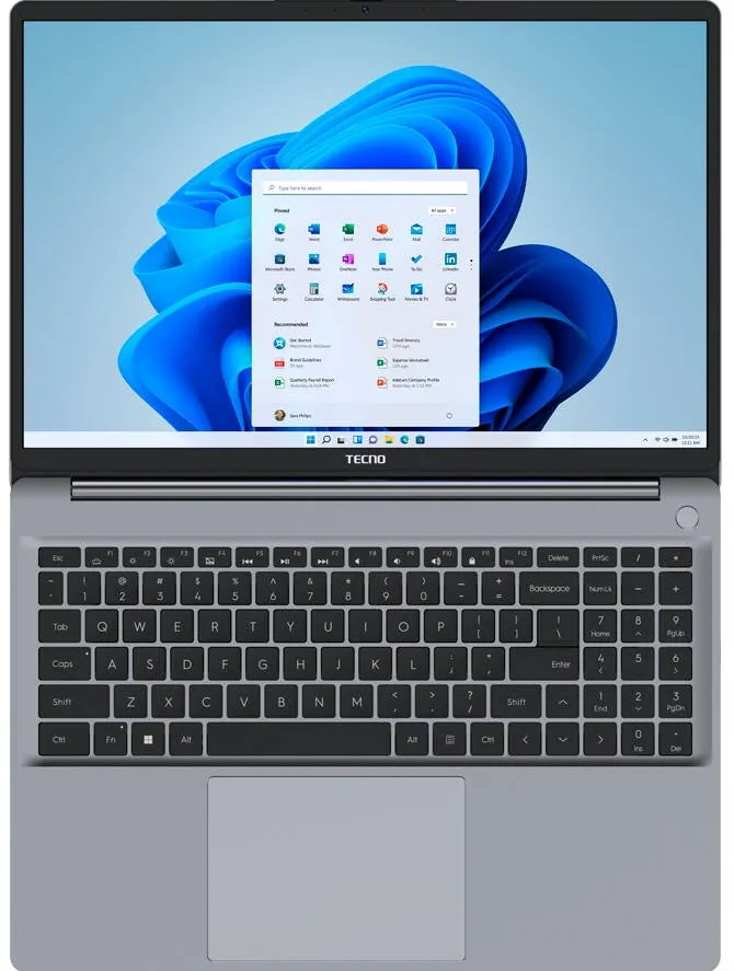 Laptop tecno Laptop TECNO Megabook K16SDA, AMD Ryzen 5 7430U, 16 inch, RAM 16 GB, SSD 1 TB, AMD Radeon Graphics, Windows 11 Home, Gri