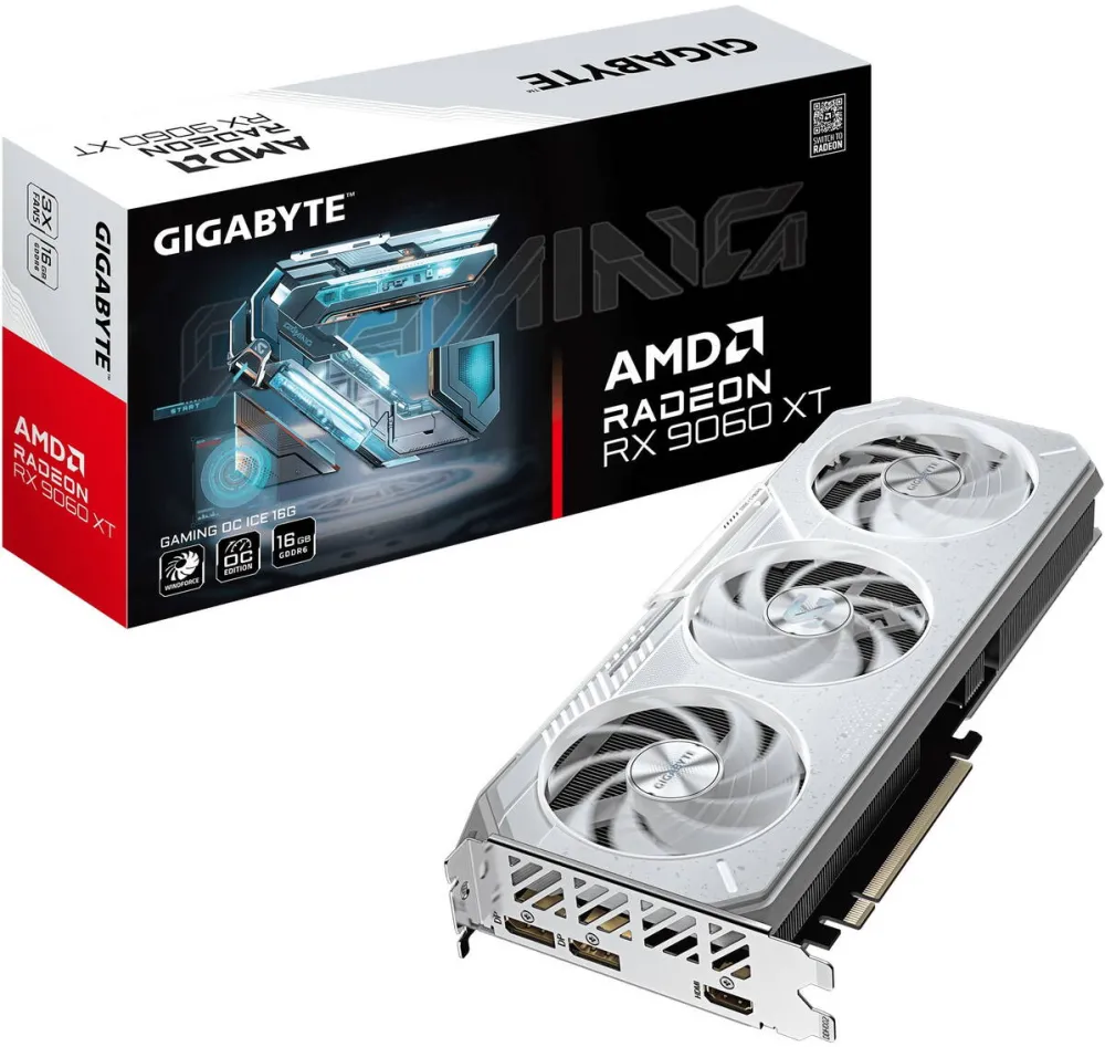 Placa Video GIGABYTE Radeon RX 9060 XT GAMING OC ICE, 16GB GDDR6, 128 bit, Alb