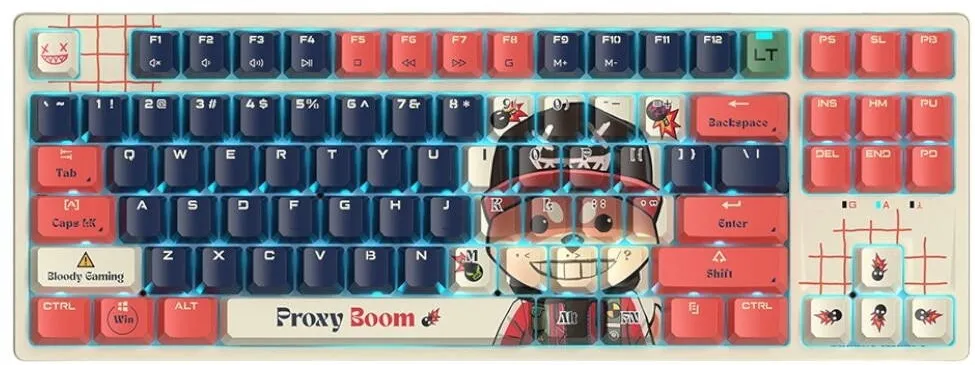 Tastatura A4Tech Tastatura gaming Blody „AT87” Alpha Optical Switch Performance Keyboard USB Proxy Boom, US Layout
