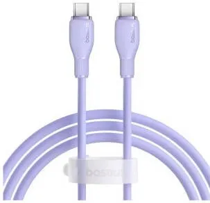 Baseus Cablu alimentare si date Baseus Pudding, Fast Charging Data Cable pentru smartphone, USB Type-C la USB Type-C 100W, 1.5m, violet