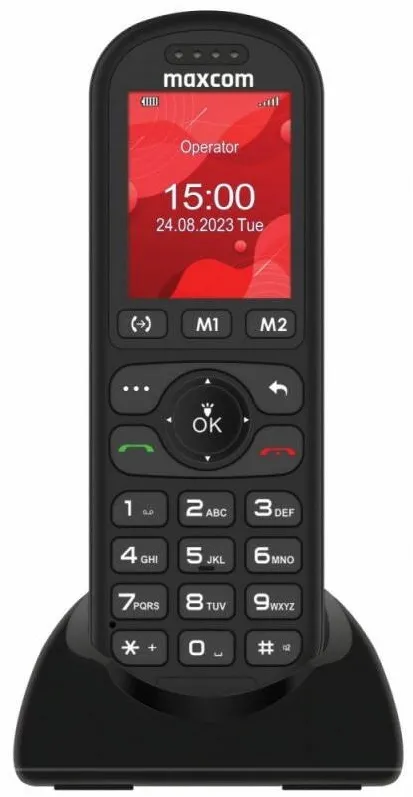 Telefon Mobil Maxcom Telefon fara fir, Maxcom, MM 39D, 1000 mAh, 176 x 220 pixeli, 4G, Negru