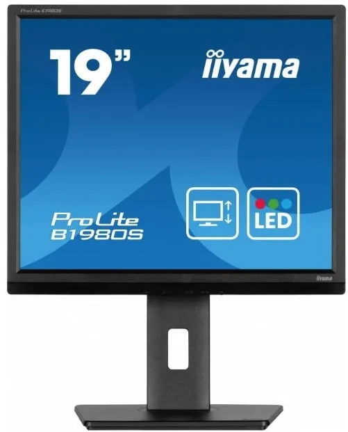 Monitor IIyama Monitor TN LED Iiyama 19" B1980S-B1, 1280 x 1024, HDMI, DisplayPort, Boxe, Pivot, 75 Hz, 3 ms Negru