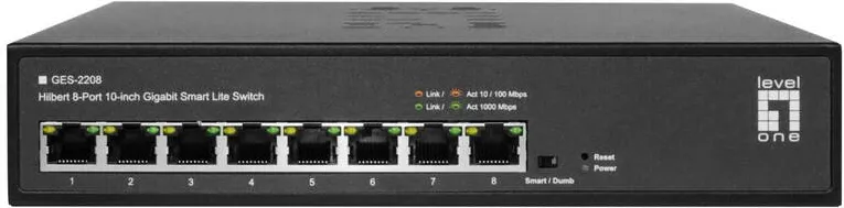 Switch Level One Switch, LevelOne, 8 porturi, Negru