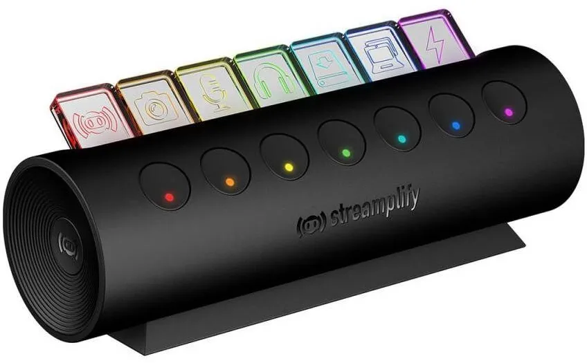 Hub USB streamplify HUB USB Streamplify CTRL 7, iluminare RGB, 7 porturi USB individuale, indicatoare LED, plug&play