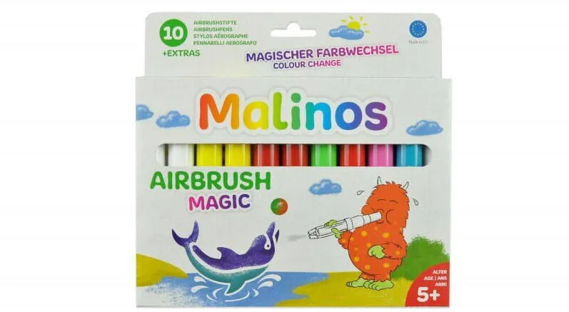 Jucarie creativa AMEWI Set 10 carioci magice de suflat