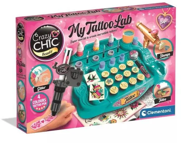Jucarie Educationala Clementoni: Crazy Chic - Set Studio Tatuaje