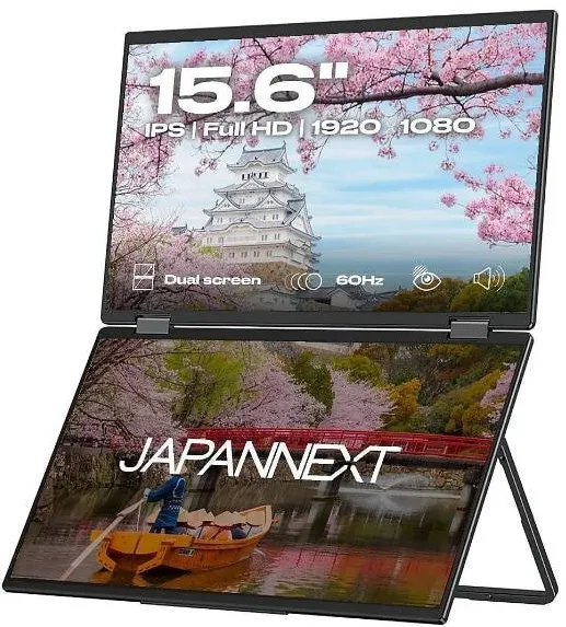 Monitor JAPANNEXT Monitor IPS LED JAPANNEXT 15.6" JN-DMD-IPS156F, Full HD 1920x1080, HDMi, Boxe Negru