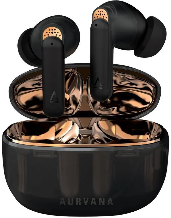 Casti Bluetooth Creative Labs intraauriculare, Aurvana Ace 2 True Wireless Stereo (TWS), negru/auriu