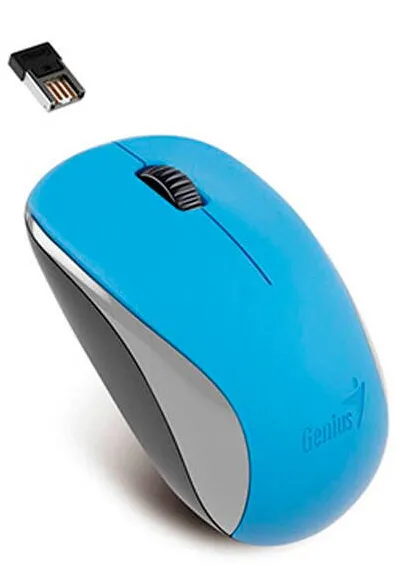 Mouse GENIUS MOUSE Genius, "NX-7000", PC sau NB, wireless, 2.4GHz, optic, 1200 dpi, butoane/scroll 3/1, , albastru, "31030027402" (timbru verde 0.18 lei)