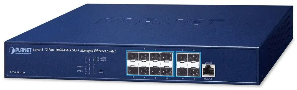 Switch Planet gestionat L3 XGS-6311-12X, 1U, albastru