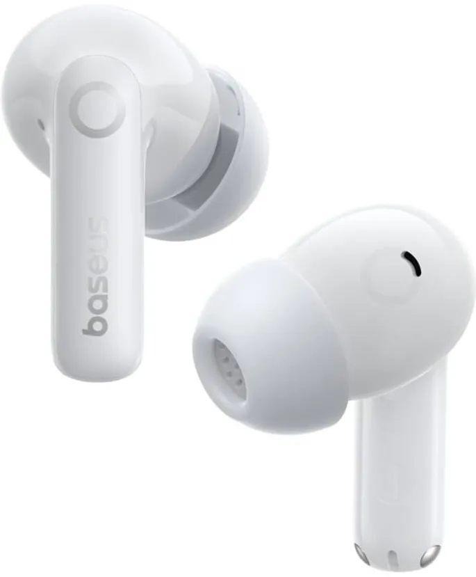 Casti In-Ear Baseus Casti True Wireless Baseus Bass BP1 Pro In-Ear, Noise Cancelling, Adaptive Active EQ, LDAC Hi-Res Sound, IP55, Bluetooth 6.0, Alb
