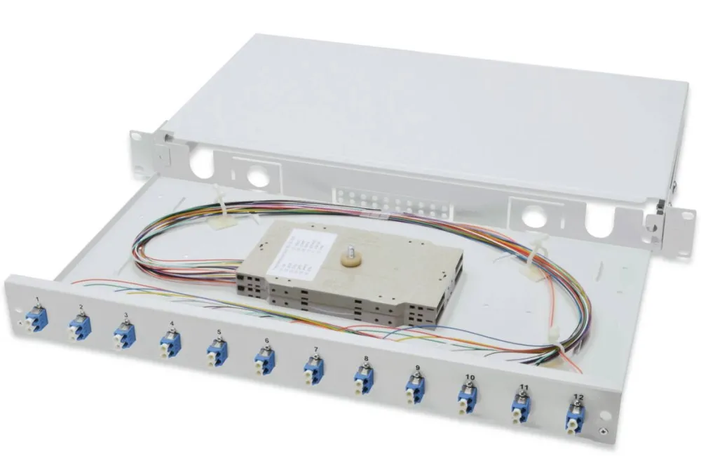 Digitus Patch panel, Digitus, 1U, 12 x LC DX, argintiu