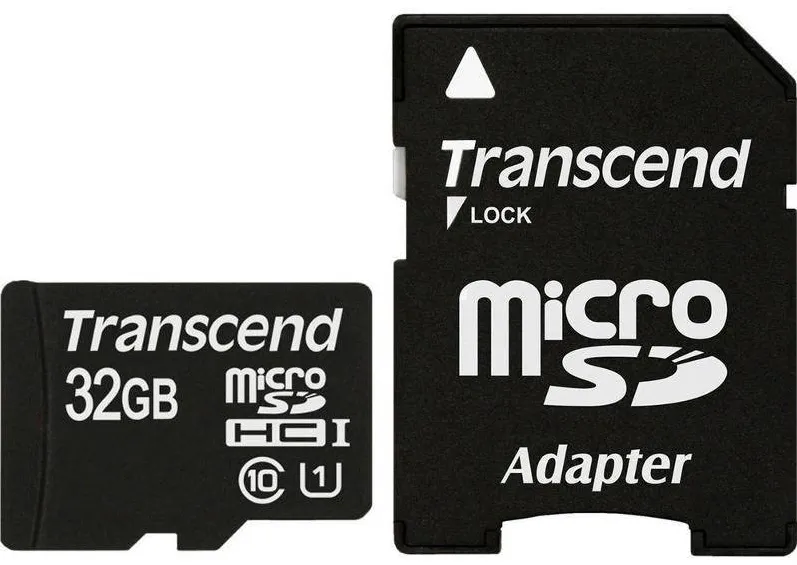 Card de Memorie Transcend Micro SDHC 32GB Class 10 + Adaptor SD