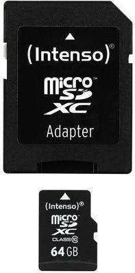 Card de Memorie Intenso Micro SDXC 64GB Clasa 10 + Adaptor SD