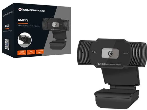 Camera Web CONCEPTRONIC AMDIS 1080P Full HD +Microphone sw