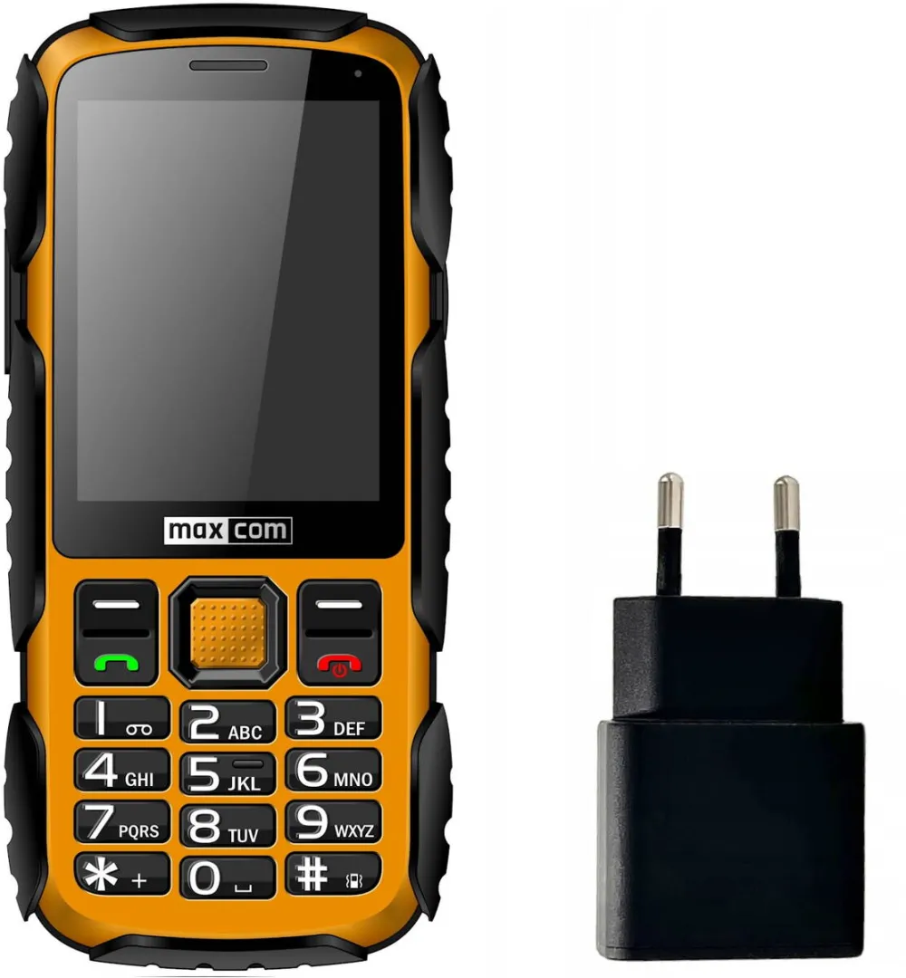 Telefon Mobil Maxcom MM920 Light, Yellow + Adaptor priza 10W