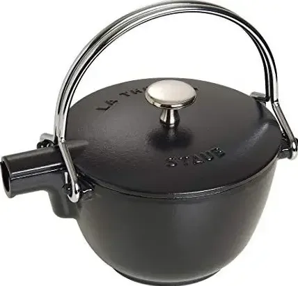 Staub Teapot 1,15 L round, Black Cast Iron