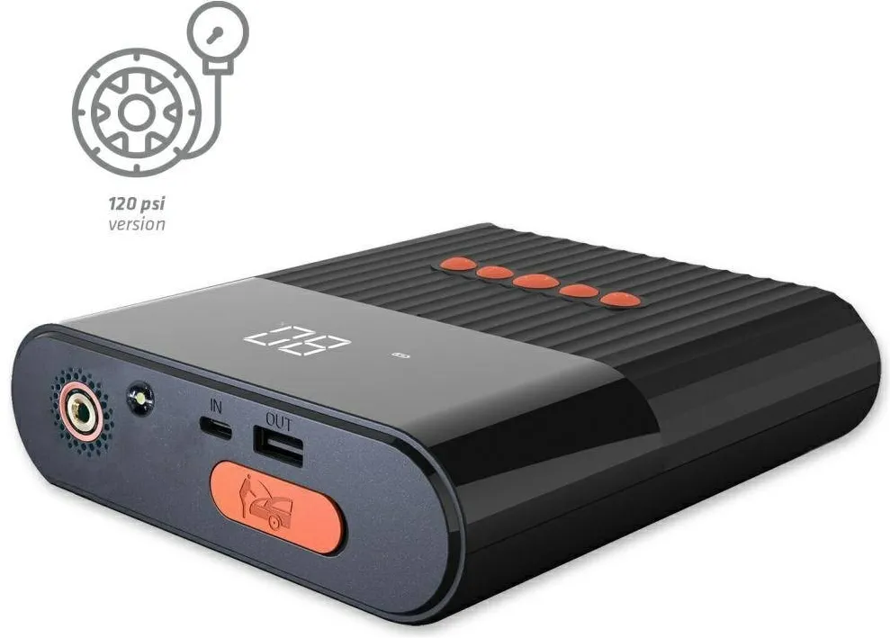 4smarts Power bank 4smarts PitStop+ 8800mAh cu compresor si lanterna, negru