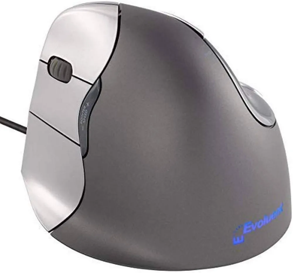 Mouse Evoluent Vertical4 Left - - USB - gray, silver