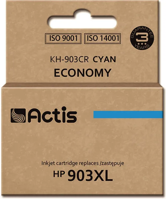 Cartus Imprimanta ACTIS Compatibil KH-903CR for HP printer; HP 903XL T6M03AE replacement; Standard; 12 ml; cyan - New Chip