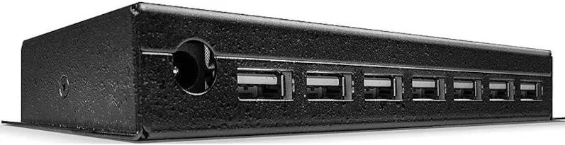 Hub USB Lindy 7 porturi, USB 2.0, Black