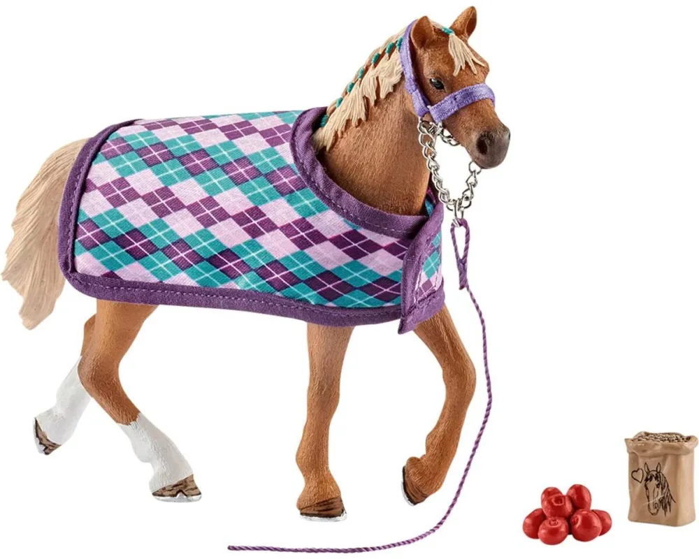 Schleich Jucarie Horse Club 42360 English Thoroghbred with blanket