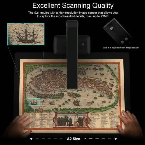 Scanner Altele S21 - A2 Overhead-Scanner Large Format for Book & Documents