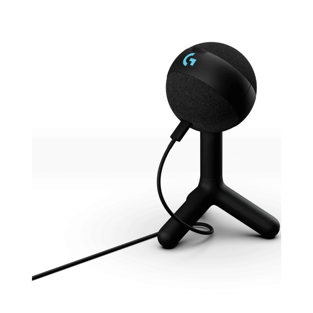 Microfon LOGITECH Microfon Gaming Logitech Yeti ORB, Lightsync RGB, USB, Negru