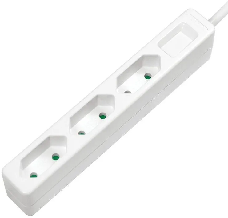 Logilink Prelungitor cu 3 prize, Logilink, 1.5 m, Alb