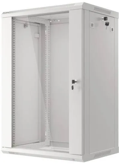 Rack LANBERG Rack wall-mounted rack 19'' demounted flat pack 18U/600x450mm gray