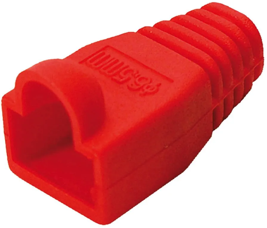 Set 100 mansoane protectie pentru mufe modulare Logilink MP0010 rosu