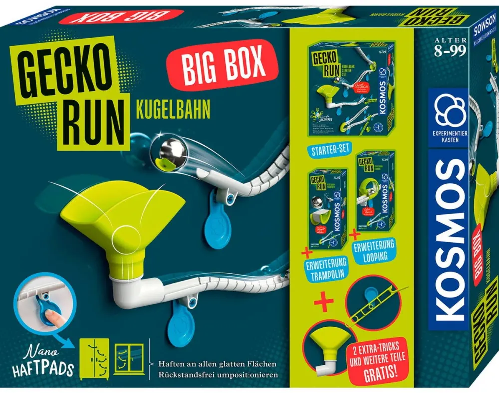 Jucarie creativa Kosmos Gecko Run - Big Box, marble run